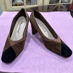 BROWN SUEDE KIM ROGERS HEELS
